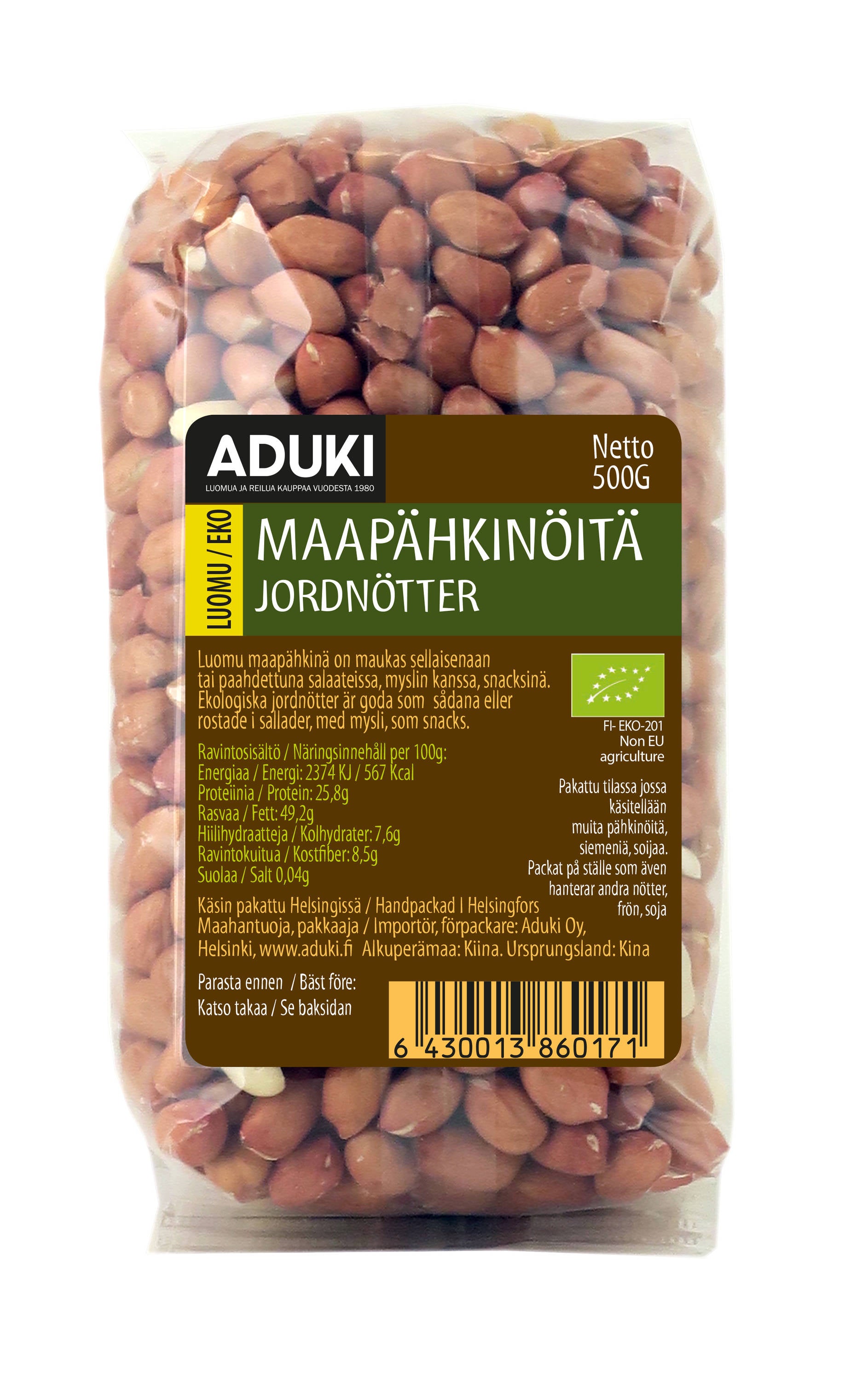 Ekologisla Jordnötter 500g