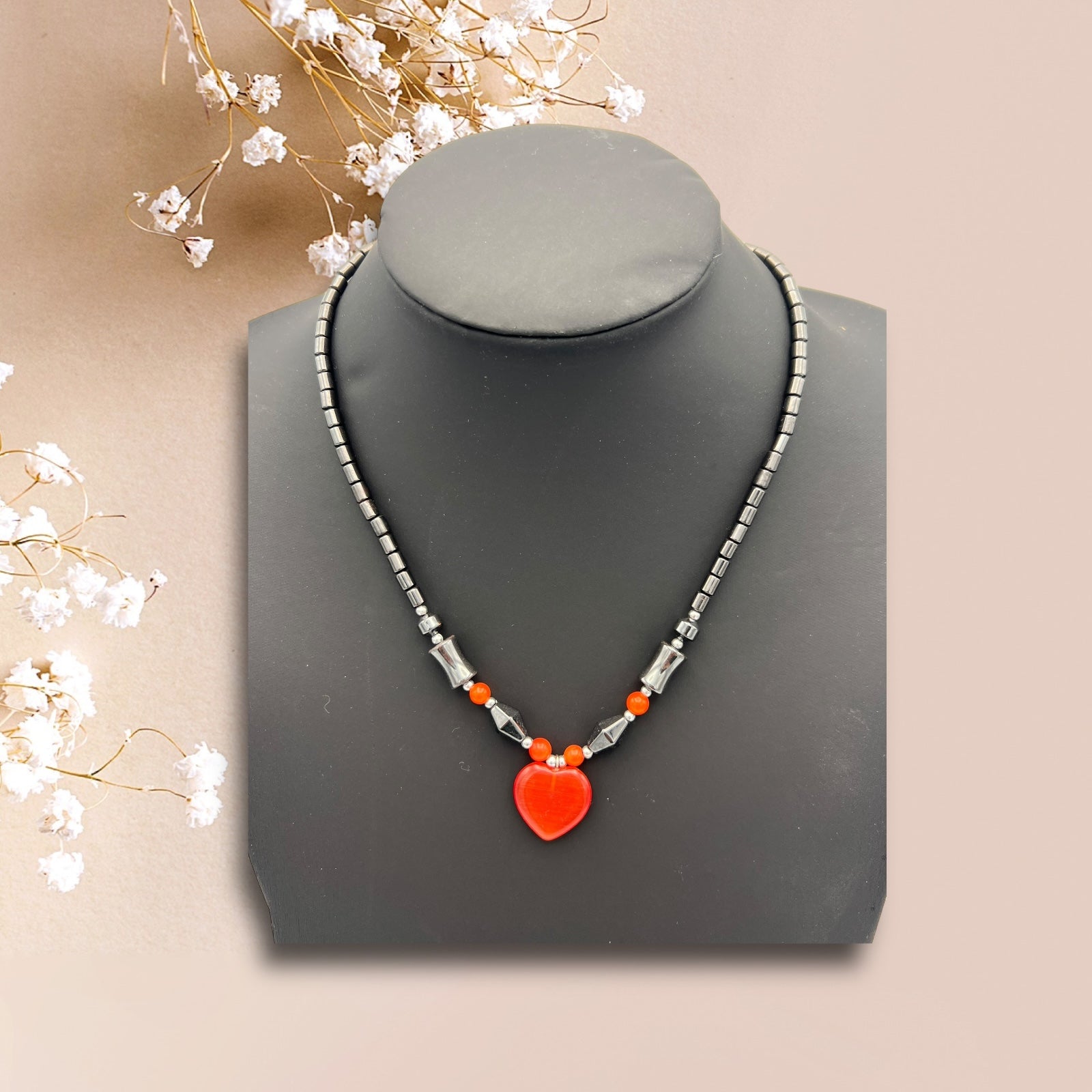 Magnethalsband 800G Rött hjärta