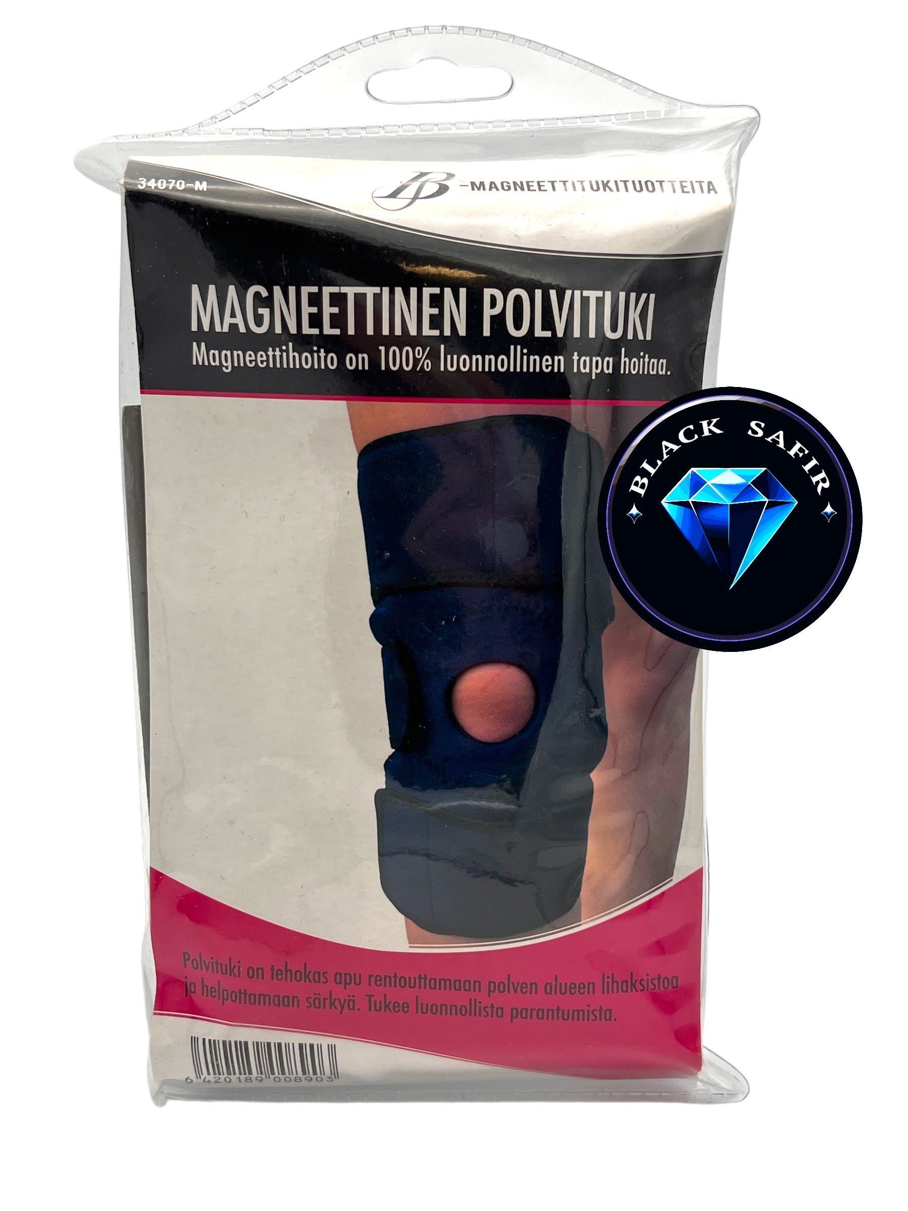Black Safir Magnetisk knästöd