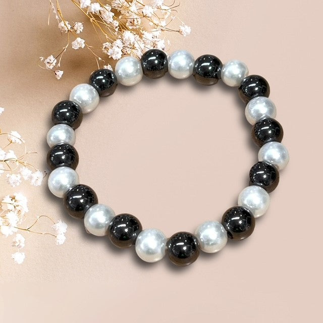 Magnetarmband 800G Tvåfärgad pärla