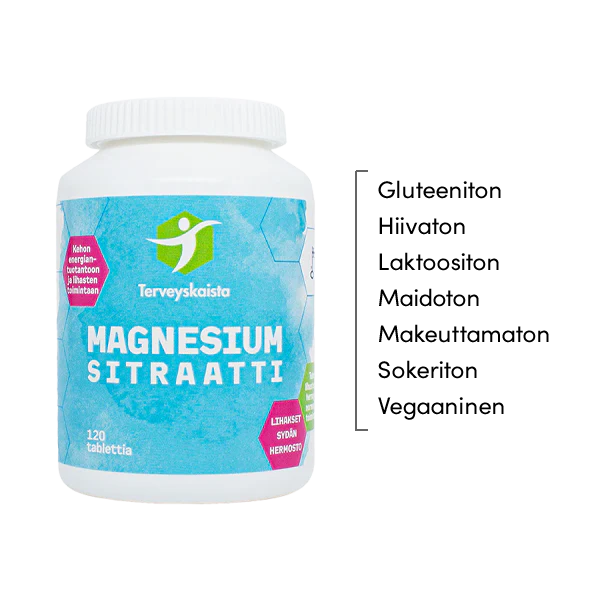 Terveyskaistan Magnesium sitraatti 120tb