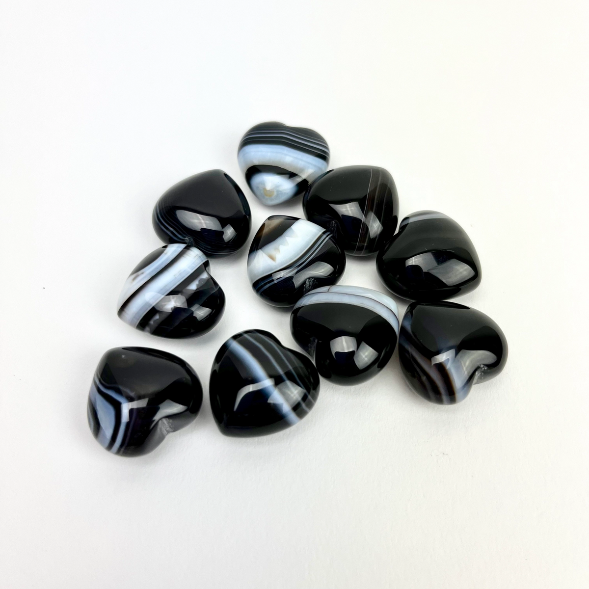 Mini Sydän Black Sardonyx 20mm
