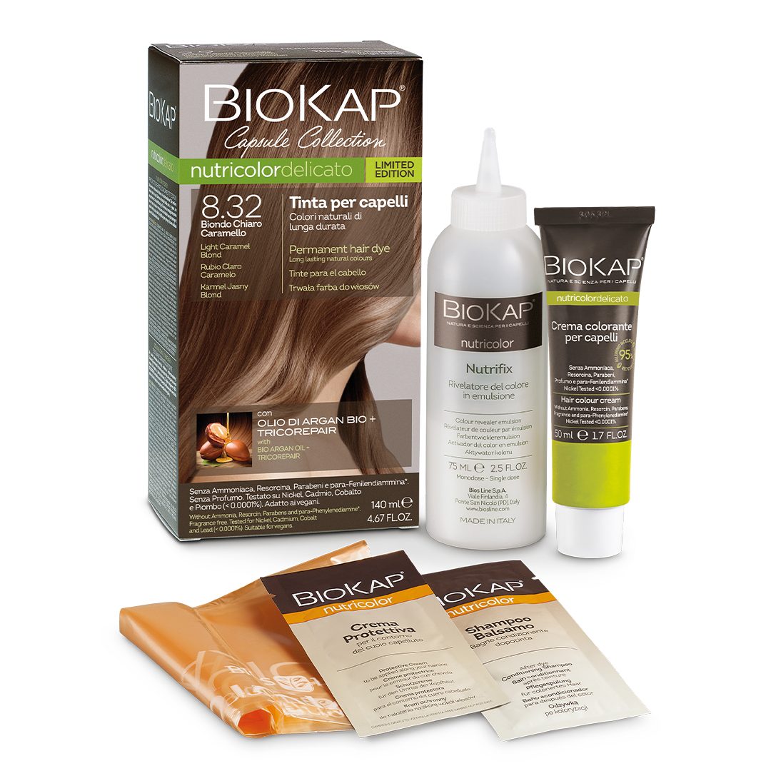 Biokap Hårfärg 8.32 Light Caramel Blond 140ml