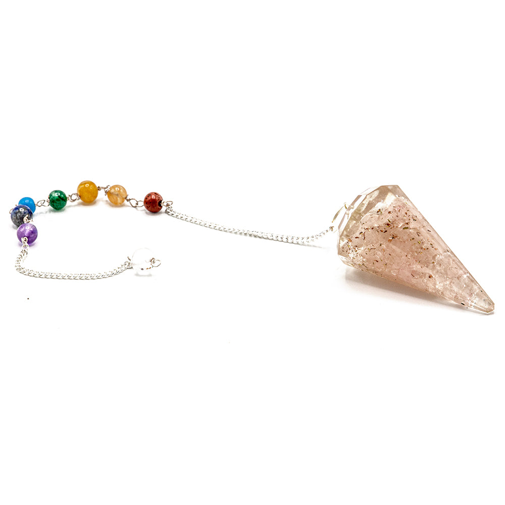 Orgonitpendel Chakra - Rosenkvarts