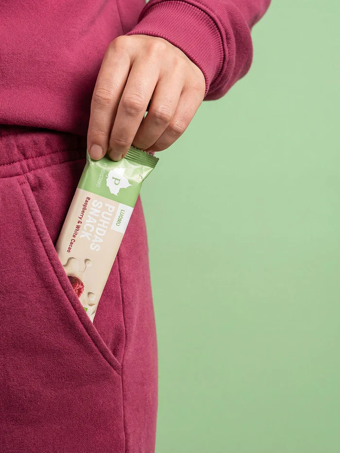 Puhdas Snack- Bar Hallon & Vit Kakaao 40g