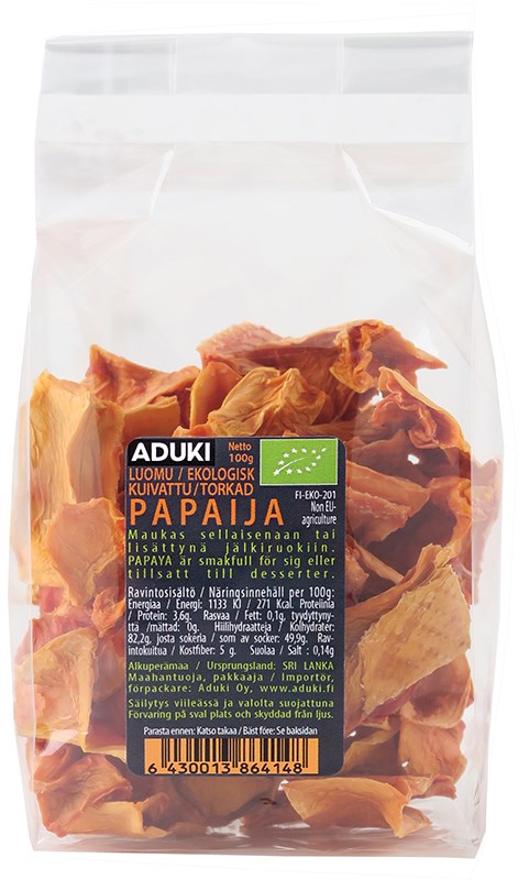 Papaija, kuivattu (L) 100g