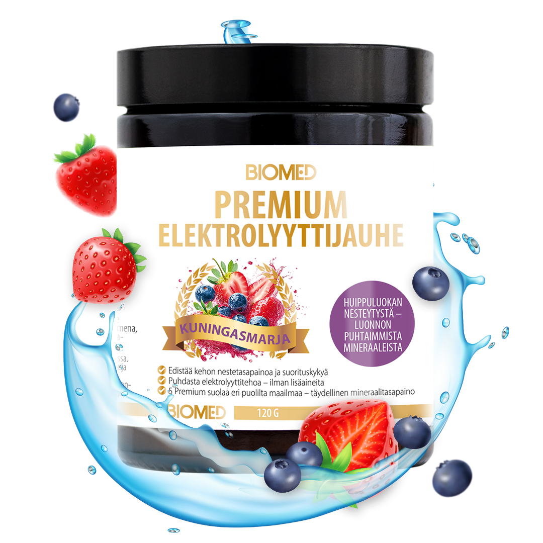 Biomed Premium Elektrolytpulver Kungbär 120g