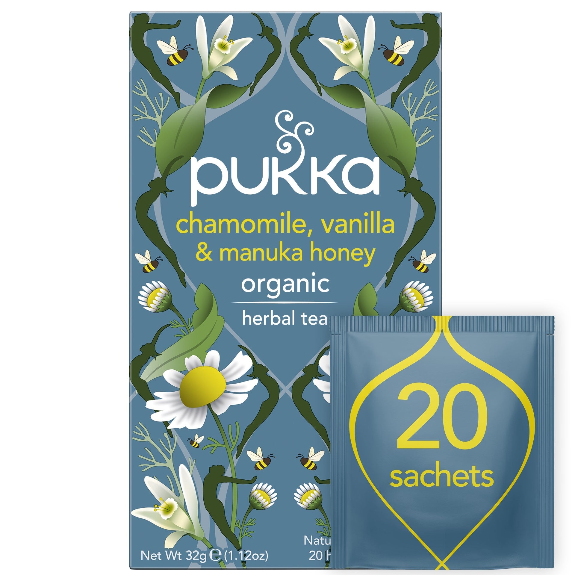 PUKKA Chamomile, Vanilla & Manuka 20 tepåsar (4 x 20st) 