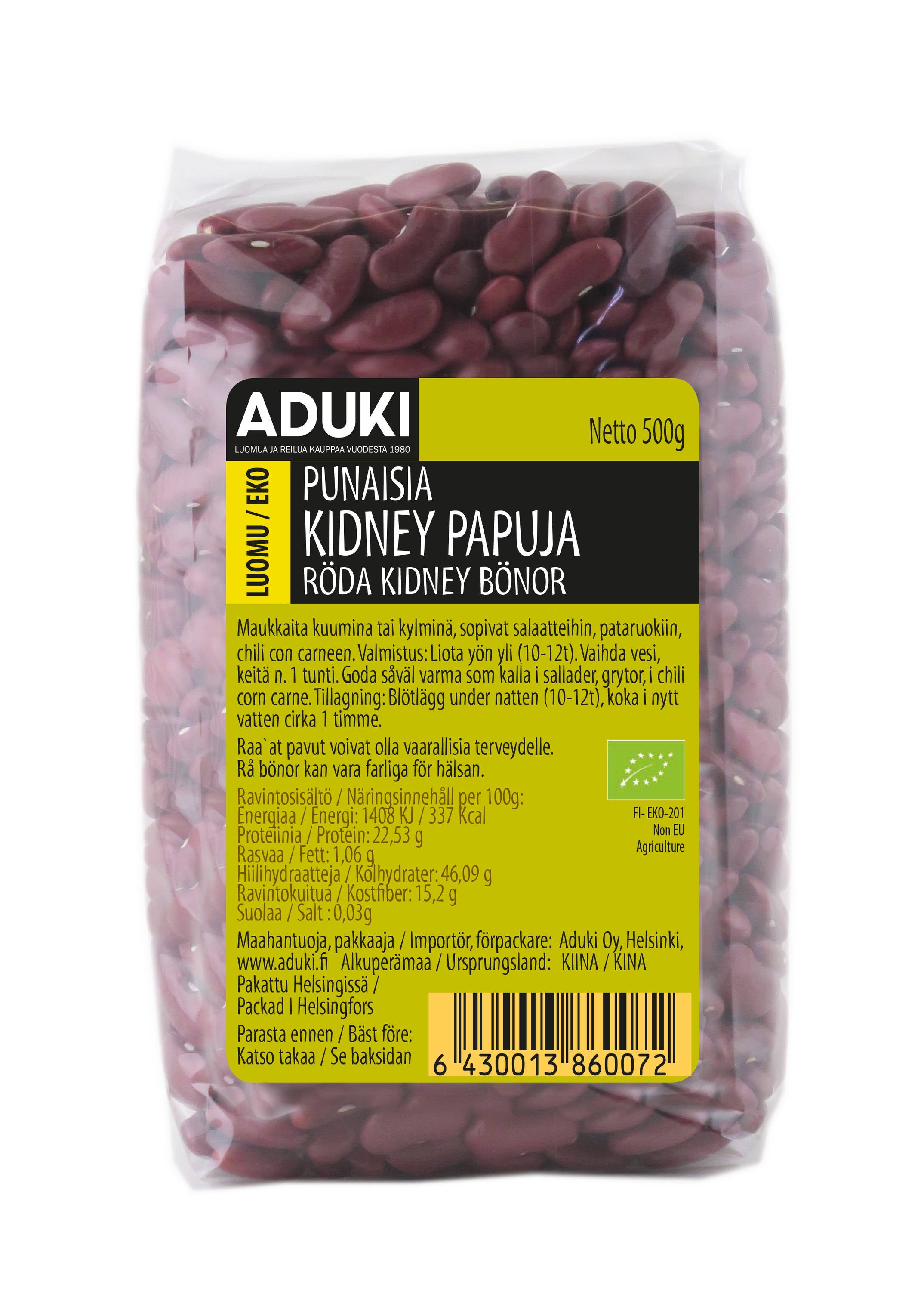 Ekologiska röda kidney bönor 500g
