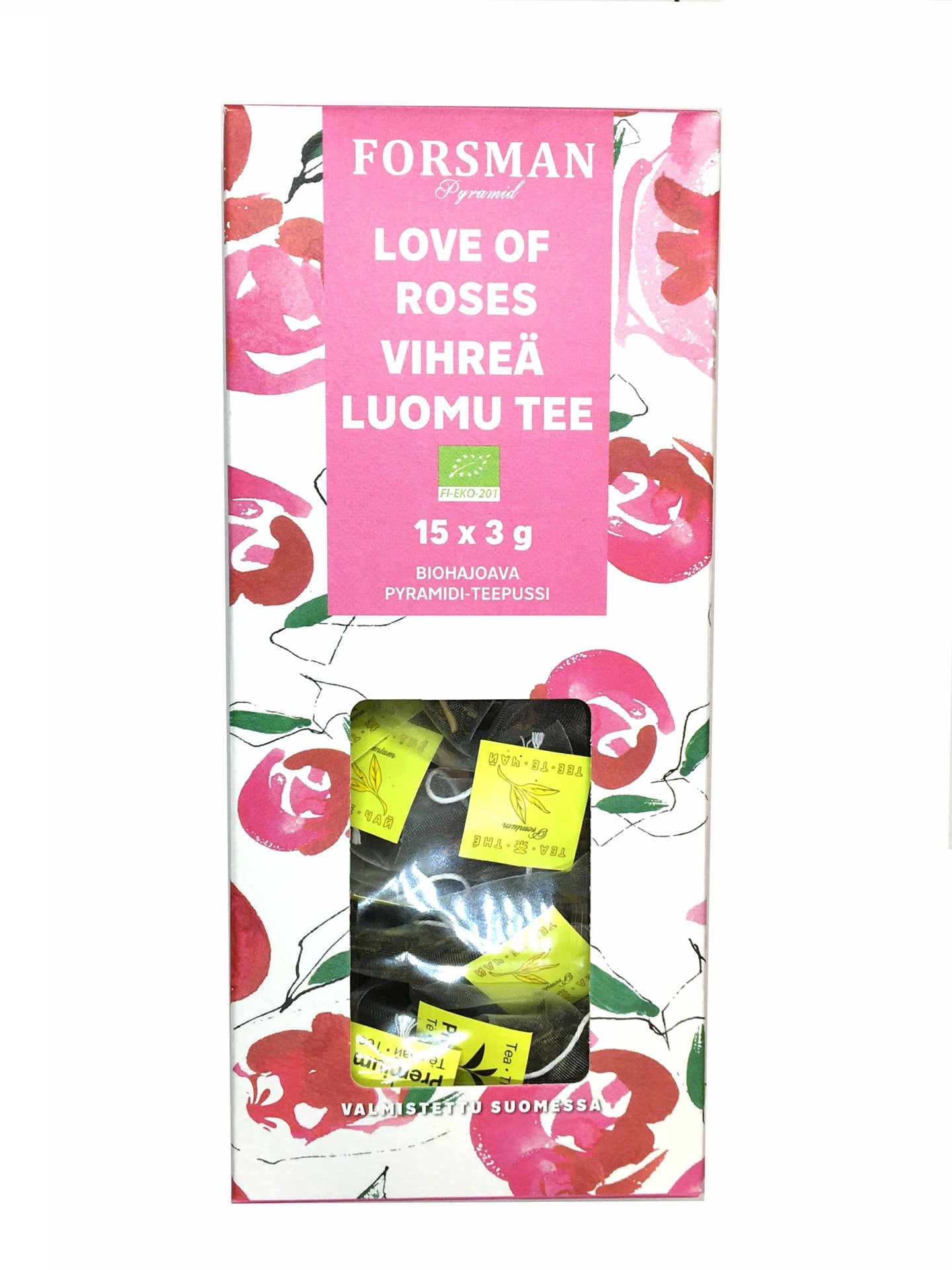 Pyramiddi-te Love of Roses 15 påsar