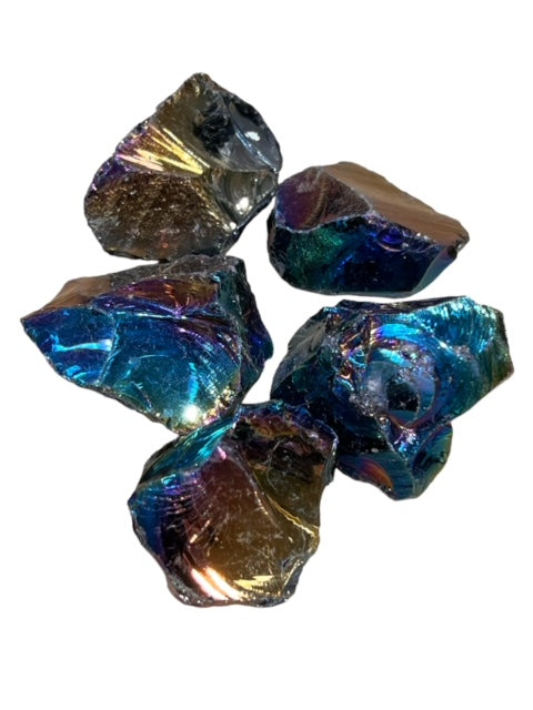 Råsten aura svart obsidian 3-4 cm