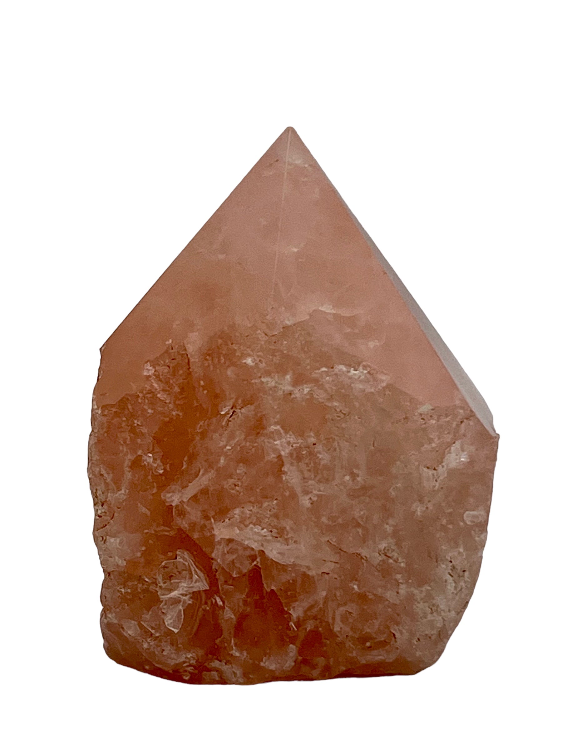 Råsten Rosenkvarts spets, 5-7 cm