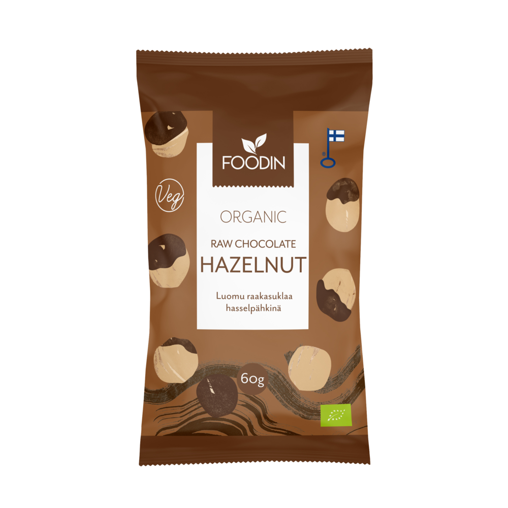 Foodin - Raakasuklaahasselpähkinä 60g