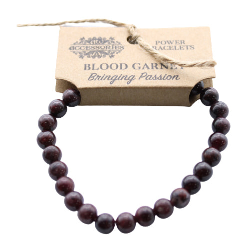 Granat kristallarmband | Mod, kärlek och livskraft
