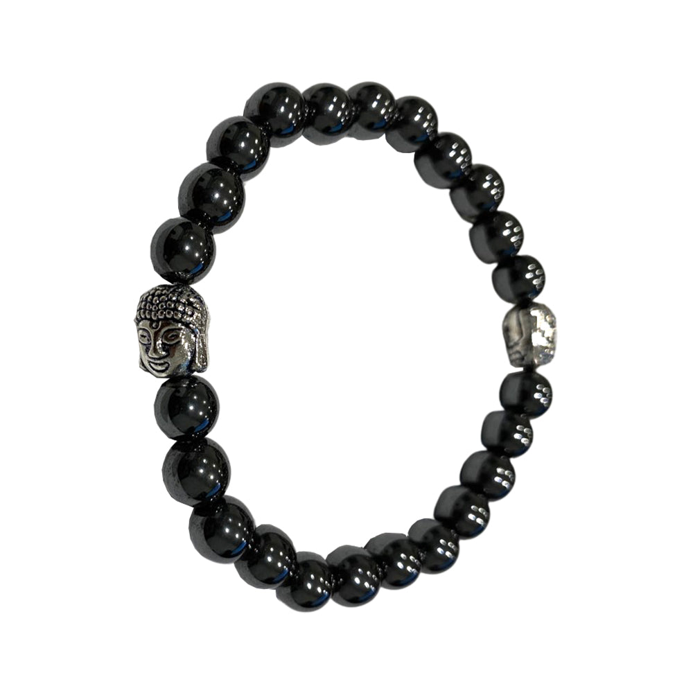 Rannekoru 8mm Hematiitti - Buddha