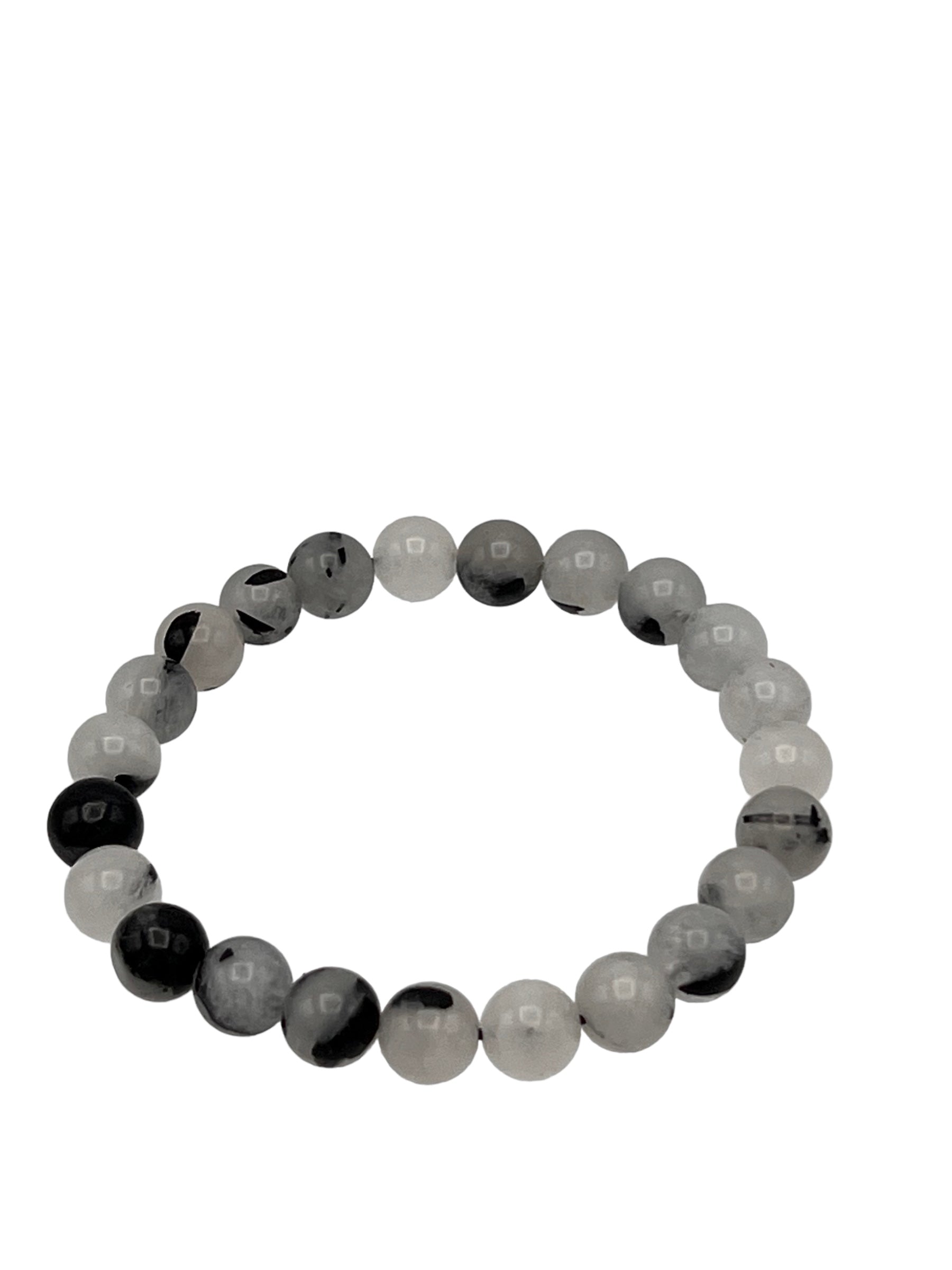 Rannekoru 8mm Turmaliini & Kvartsi