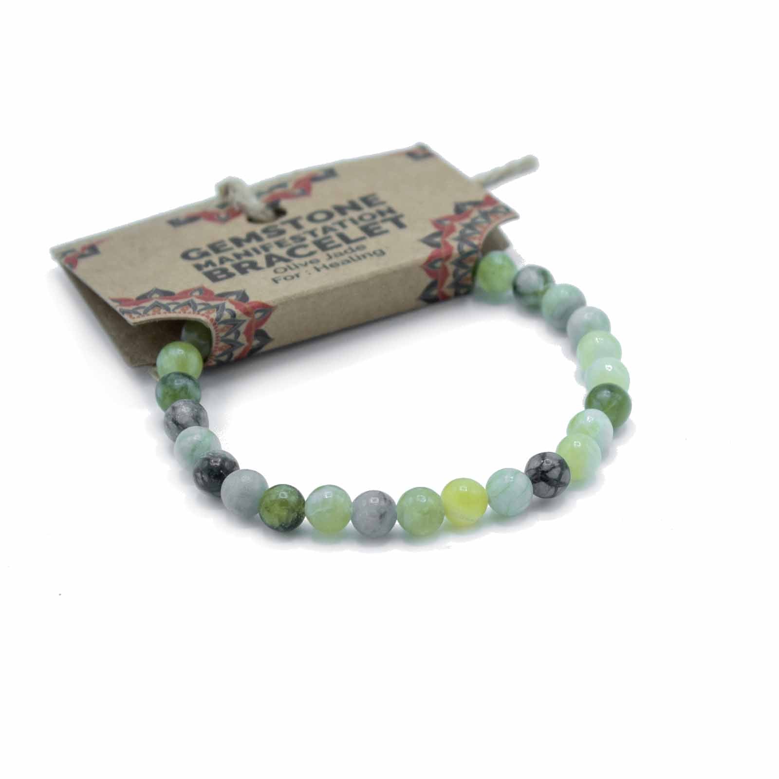 Armband Olive Jade - Healing