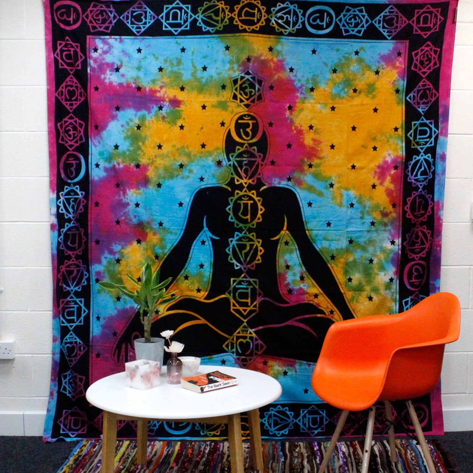 Sängöverkast / väggbonad Chakra Buddha