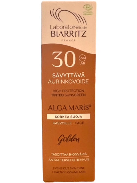 Alga Maris Organic Tinted Face Sunscreen SPF30 Golden