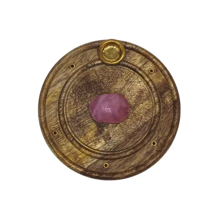 Rökelsehållare Mangoträ - Rosenkvarts