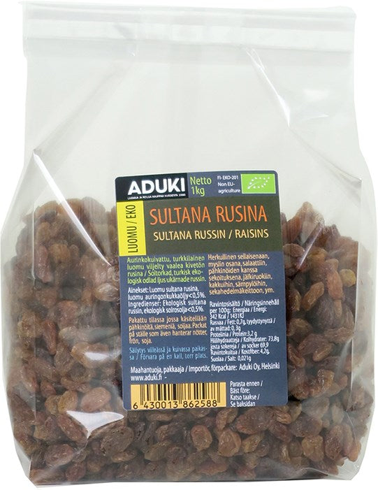 Ekologiska Sultana russin 1kg