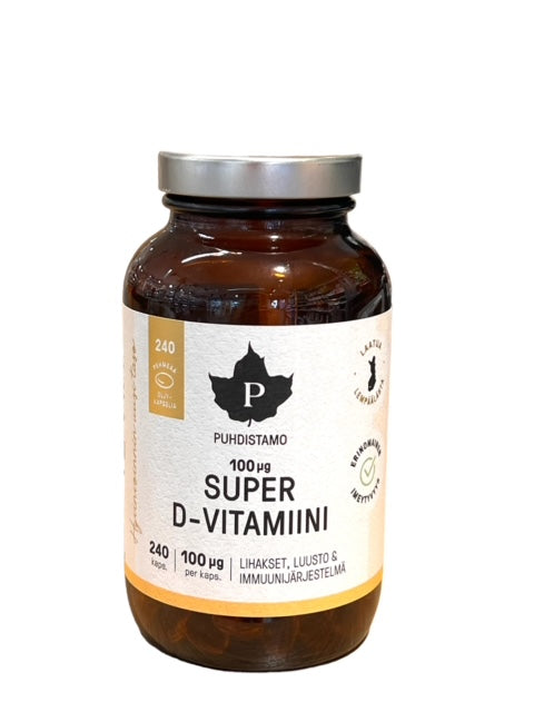 Super D-Vitamiini 100ug 240k SÄÄSTÖKOKO