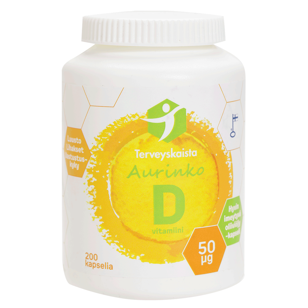 D vitamin 50 µg 200 kaps extra virgin olivolja