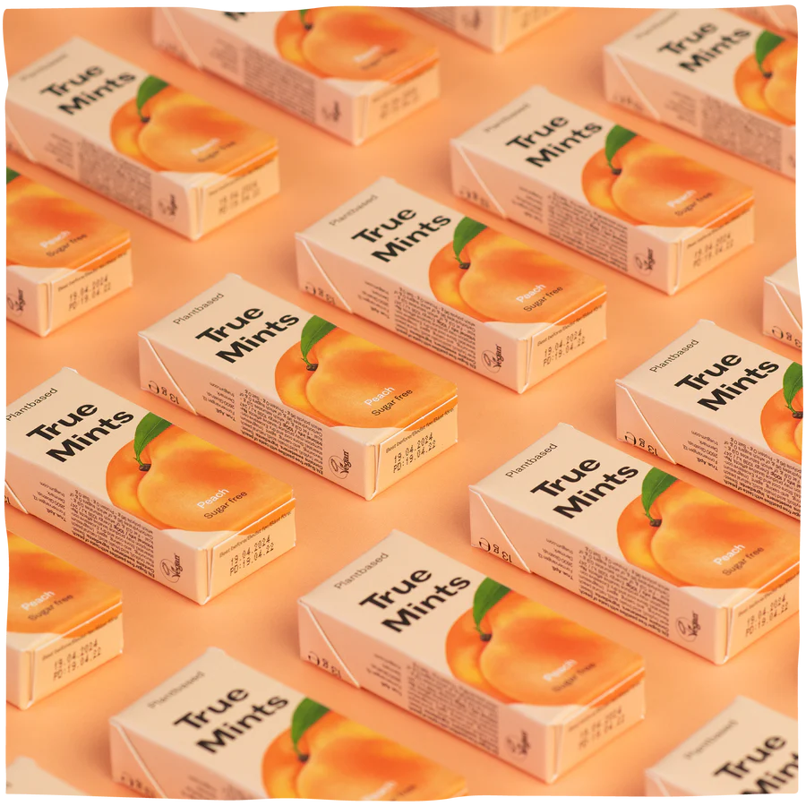True Mints Ksylitolipastilli Persikka