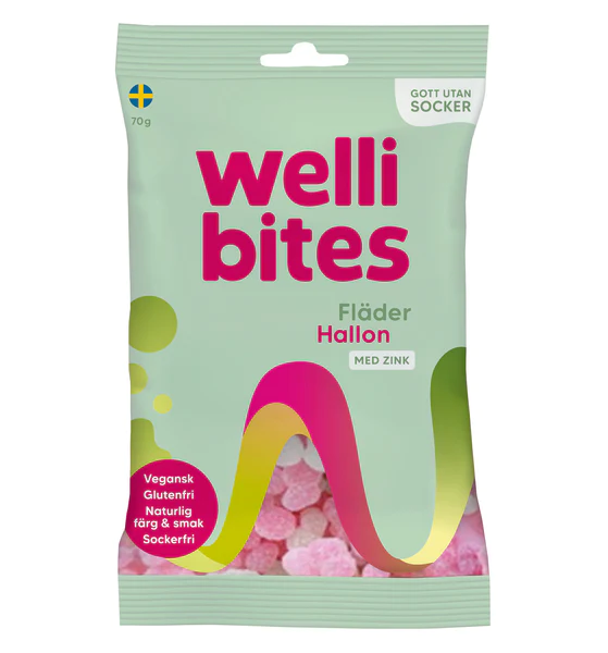 Wellibites Seljanmarja & Vadelma  70g
