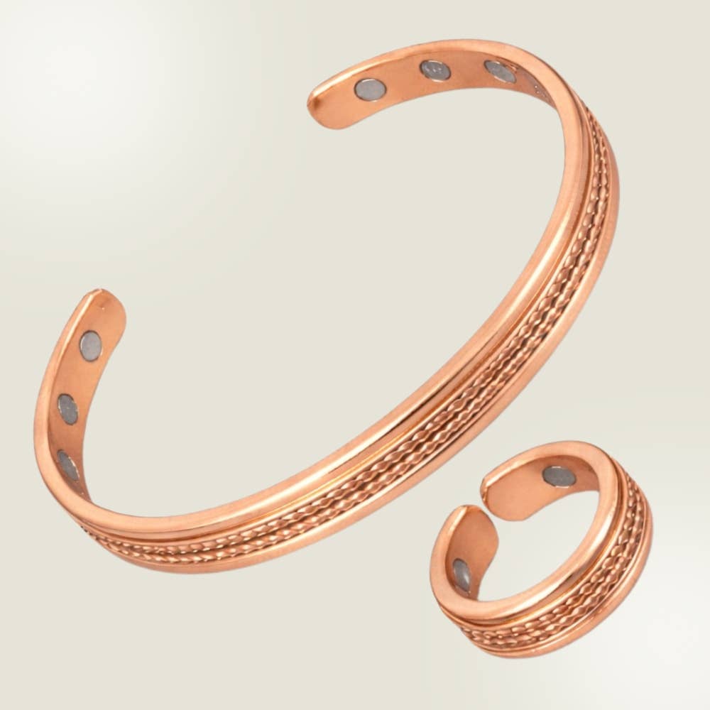 Set med kopparhälsoklämmarmband (6 magneter) plus - 03
