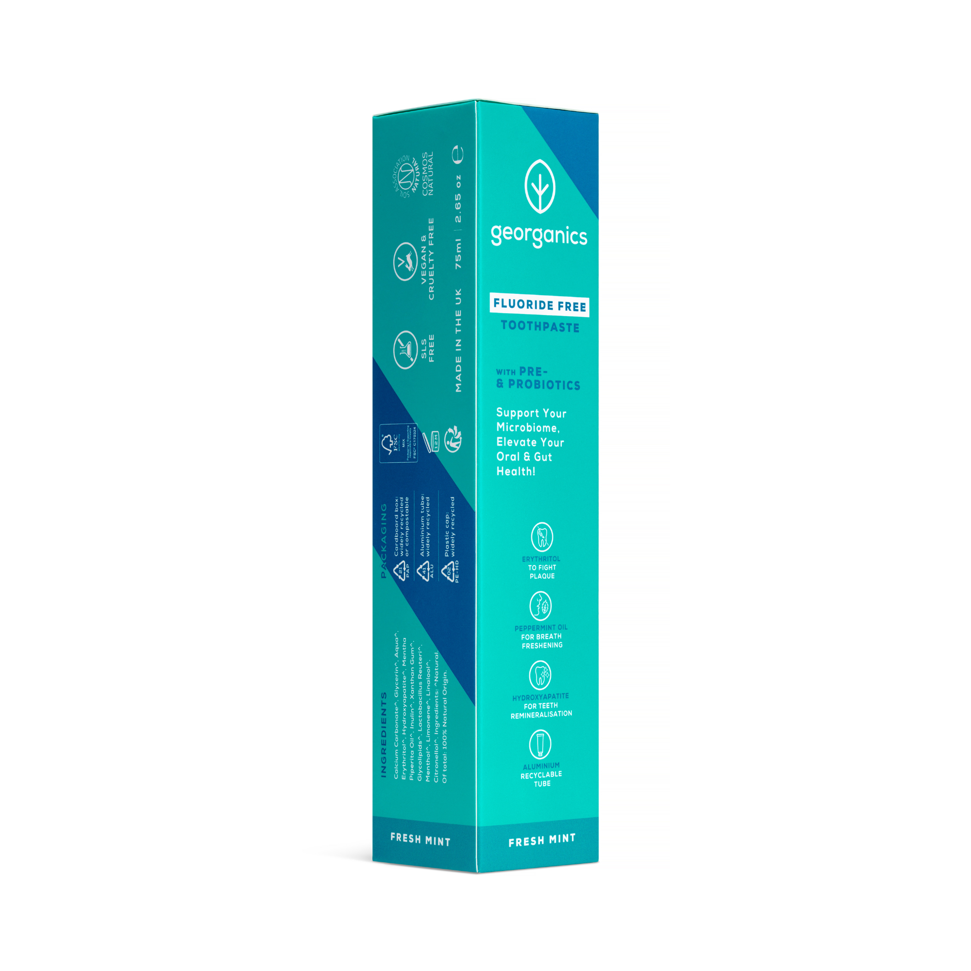Georganics Pre & Probiotic Tandkräm – Fresh Mint (fluorfri)