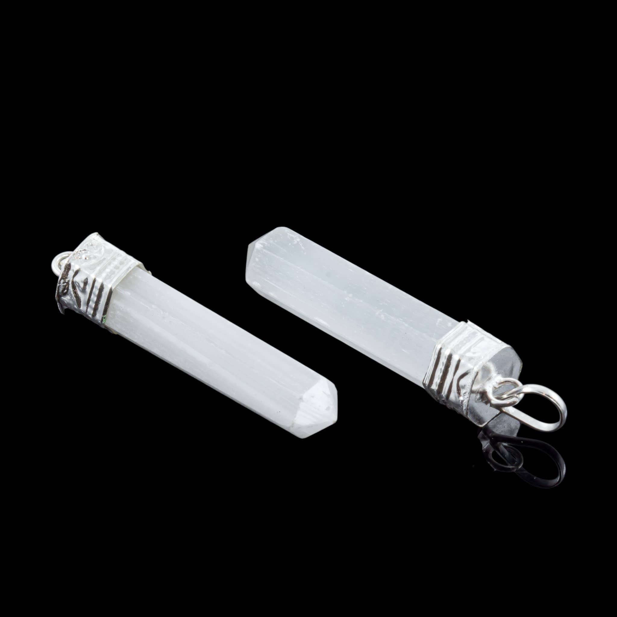 Gemstone Pencil Pendant Necklaces