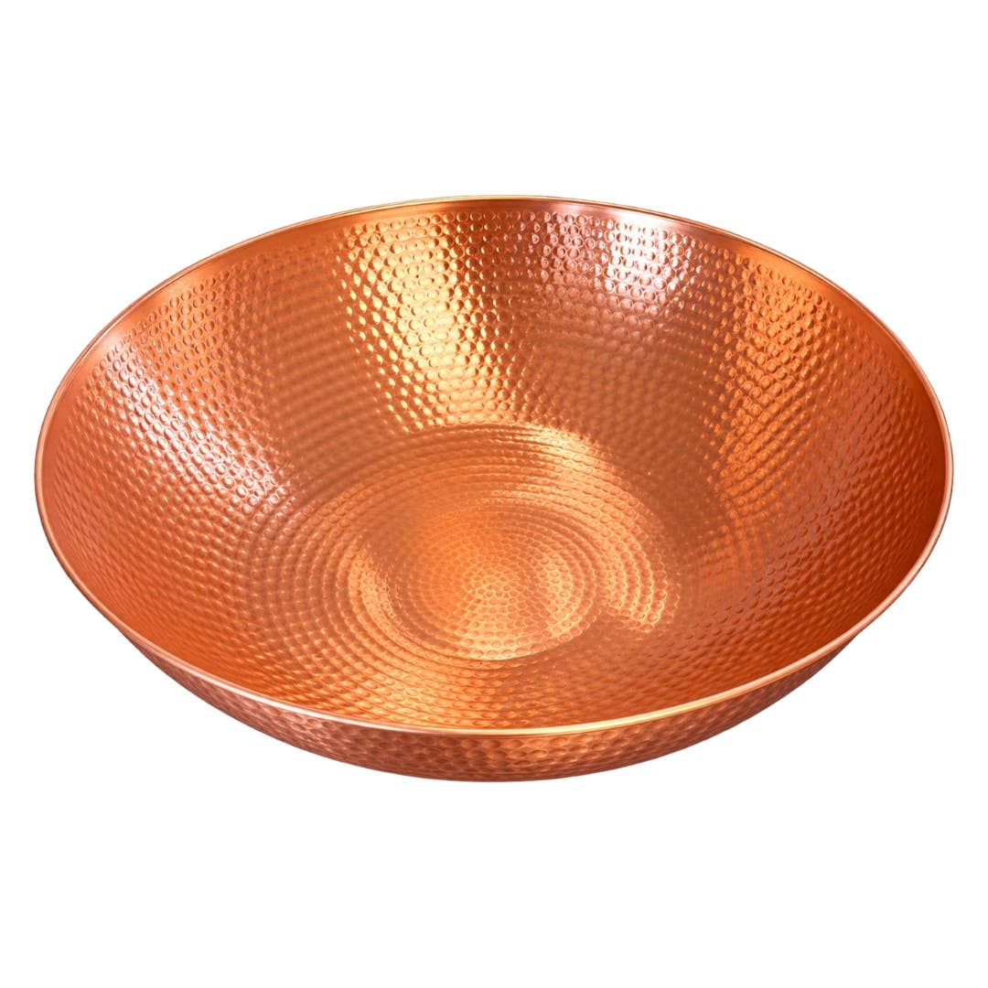 Handhamrad kopparskål 41 cm- 1.1 kg