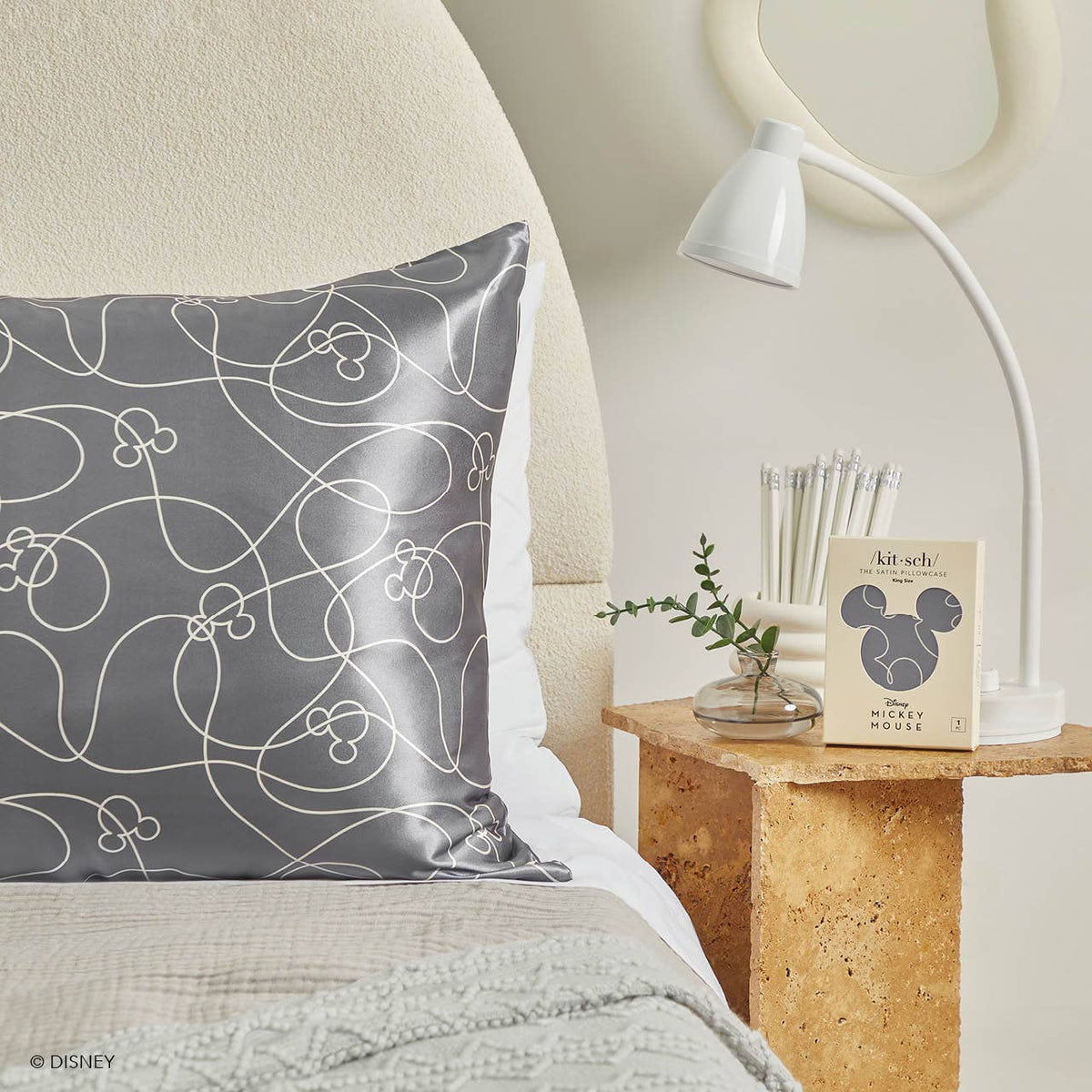 Kitsch Mickey & Minnie örngott i satin – Mickey Maze