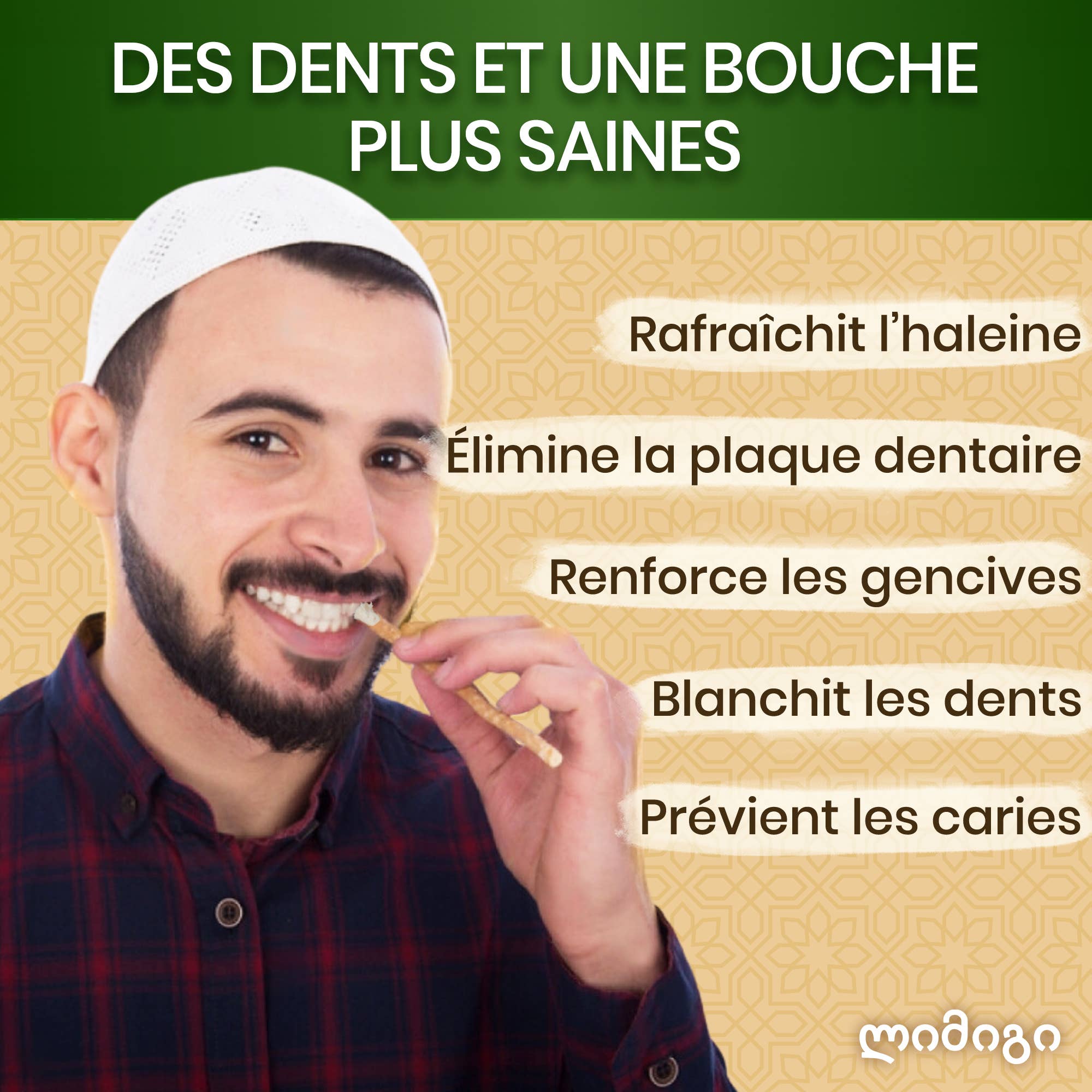 Olivmiswak (siwak) tandstickor x5 + 1 skyddsfodral