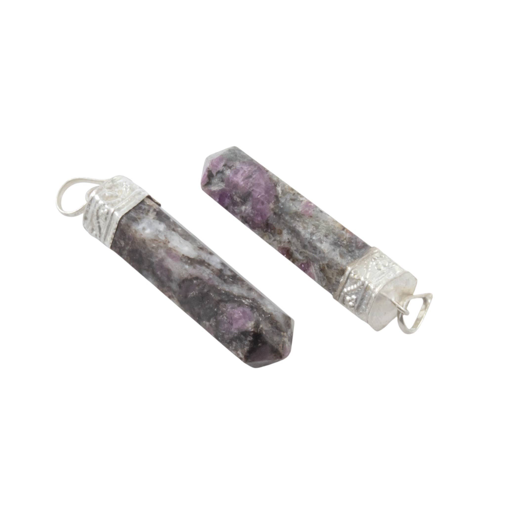 Gemstone Pencil Pendant Necklaces