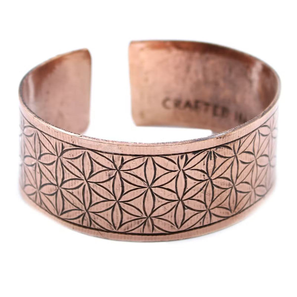 Koppararmband Livets blomma – handgjort i Nepal