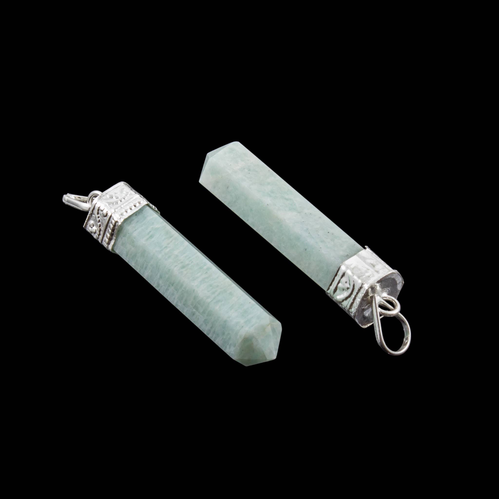 Gemstone Pencil Pendant Necklaces