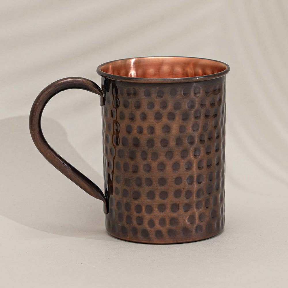 Mugg av rent, hamrat antikt koppar – 400 ml (150 g; tung)