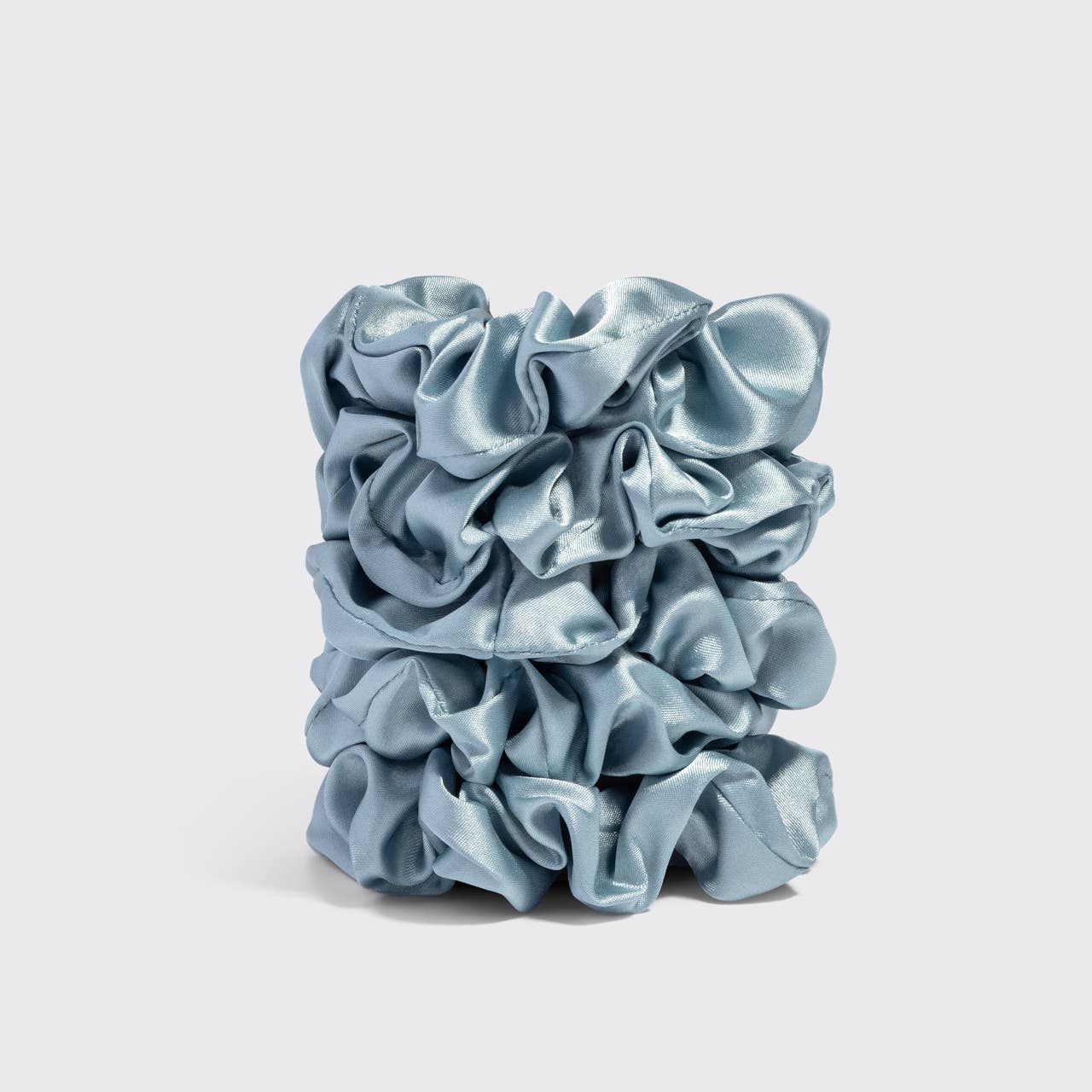 Satin-scrunchies för sömn, 5-pack – disigt blå