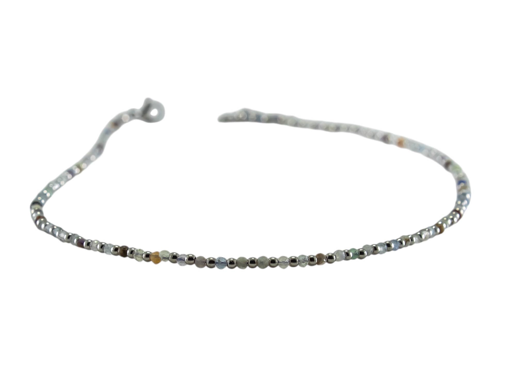 Multi Gemstone Necklace Adjustable