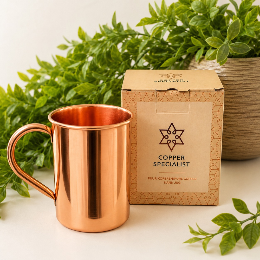 Kopparmugg med handtag 480 ml – 100 % ren koppar
