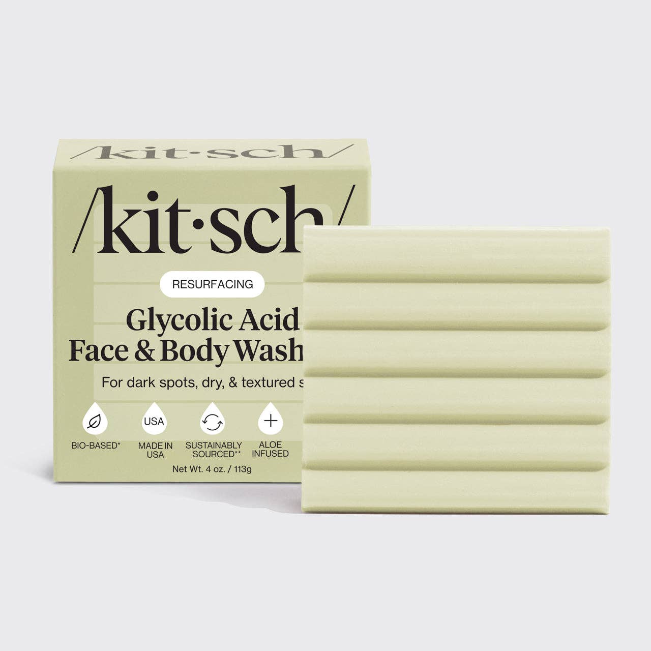 Kitsch Glykolsyra Ansikts- & Kroppstvål 