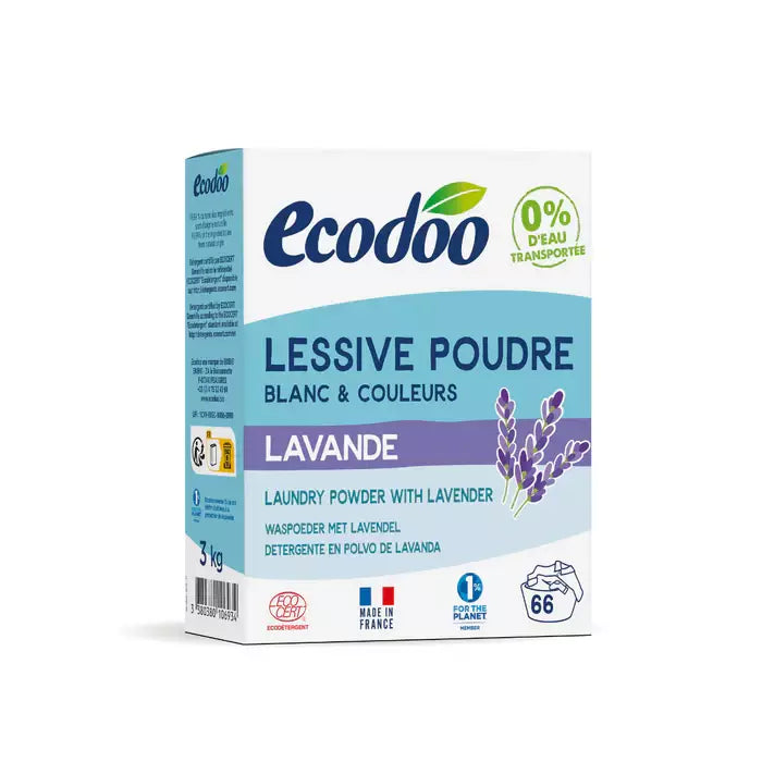 Ecodoo Tvättpulver 3kg, lavendel