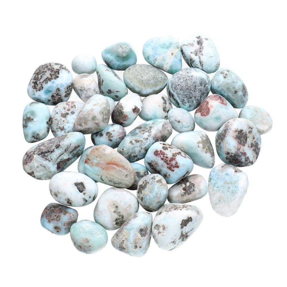 Polerad Larimar ca 2x2 cm
