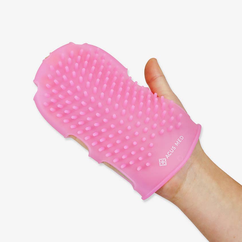 Uppstramande silikonmassagehandske för kropp och ansikte – Acus Med