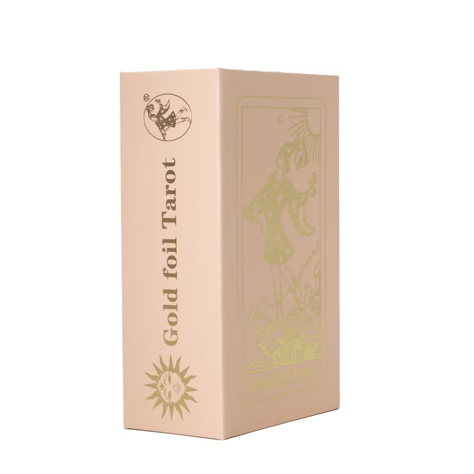 Rosa presentask för Ruby Foil-tarotkort – med häfte