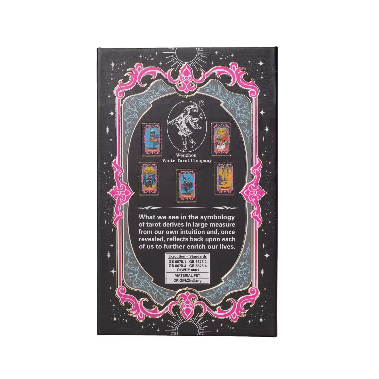 Tarotkortlek med guldfolie – med häfte