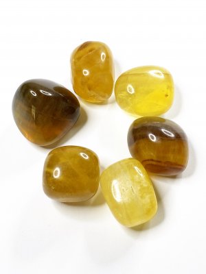 Polerad gul fluorit 2-3 cm