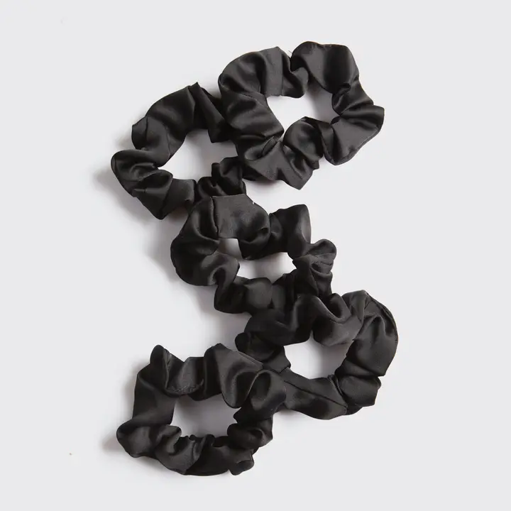 Kitsch The Satin Scrunchie 5kpl - svart